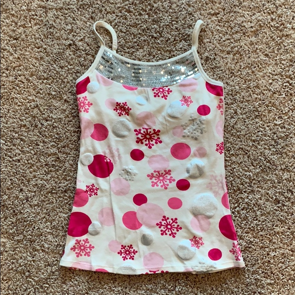 Justice sequin tank top
